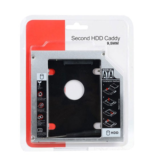 Caddy Bay Mỏng 9.5mm Chuẩn SATA 3 - Bảo Hành Chính Hãng 3 tháng - Máy Tính 2T