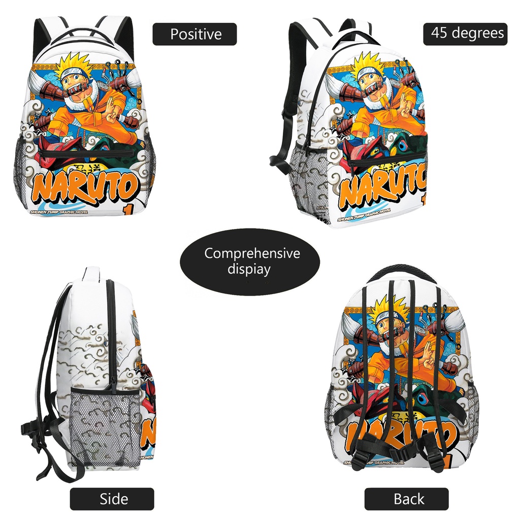 Balo Naruto Kakashi Anime balo nữ đi học Ba Lô Đi Học Hai Mặt In Hoạ Tiết Hoạt Hình Naruto Kakashi Dành Cho Bé