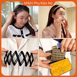 Bờm tóc cute - Bờm cài tóc xếp nhựa dẻo gấp gọn bỏ túi, bờm cài tóc co giãn tiện lợi