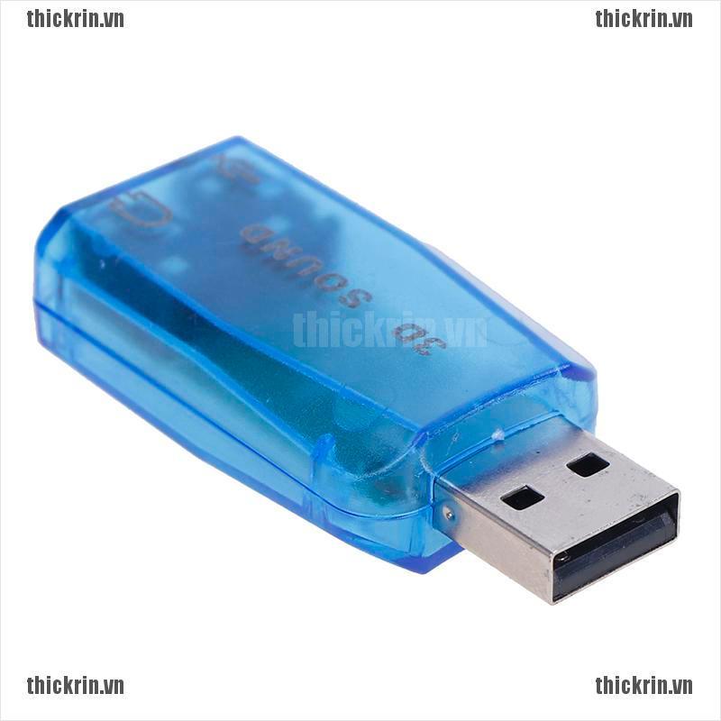 <Hot~new>3.5mm Mini External 3D USB Sound Card 5.1 Channel Audio Card Adapter Speaker