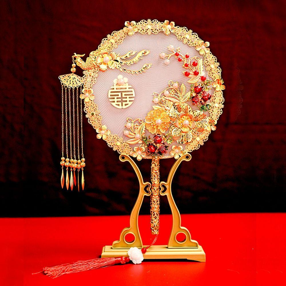 Phụ Kiện Trang Trí Nhà Cửa / Tiệc Cưới Hình Quạt / Hoa Hồng 32 * 22cm