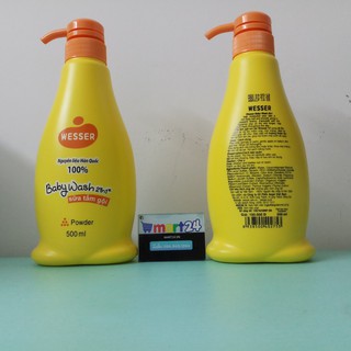 sữa tắm gội Wesser 2in1 hương phấn 500ml (Màu cam)_mar24