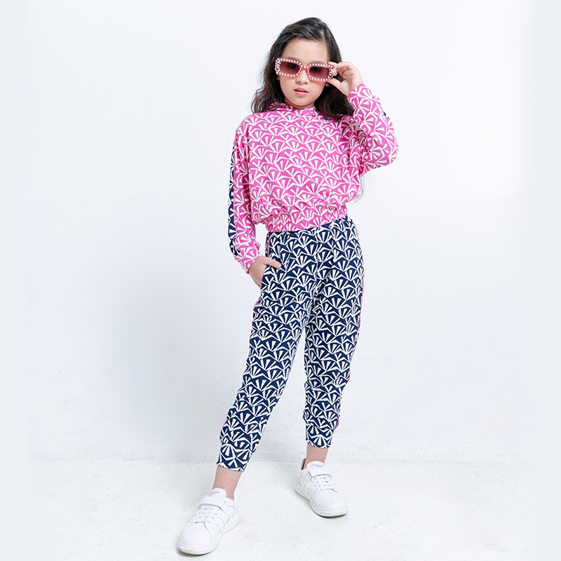 Bộ quần áo dài tay họa tiết JOOKYLI chất thun thoải mái giữ ấm tốt thiết kế cao cấp