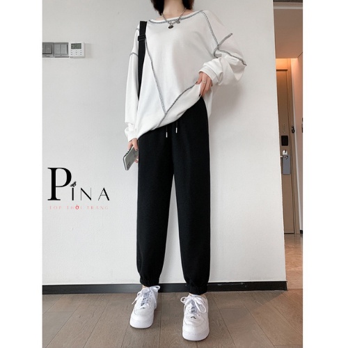 Quần ống rộng nữ, quần jogger nữ bo gấu vải nỉ da cá mềm mịn nhiều màu đủ size năng động. | BigBuy360 - bigbuy360.vn