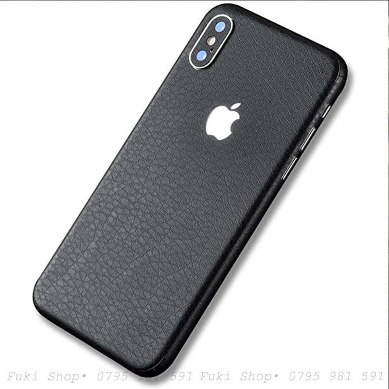 [IPHONE]Tấm Dán Skin Vân da Black Leather iPhone 5 6 7 8 6plus 7plus 8plus X XS XR XSMAX 11 PRO MAX 12 PRO MAX