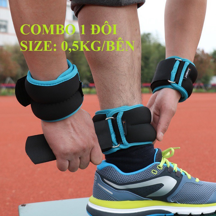 Tạ đeo chân tay chạy bộ thể thao tập Gym rèn luyện cơ thể (tạ 1kg/đôi)