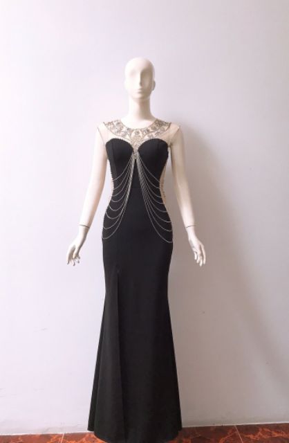 Đầm dạ hội kết chuỗi cao cấp kèm ảnh thật tặng hoa tai thời trang xinh xắn | BigBuy360 - bigbuy360.vn