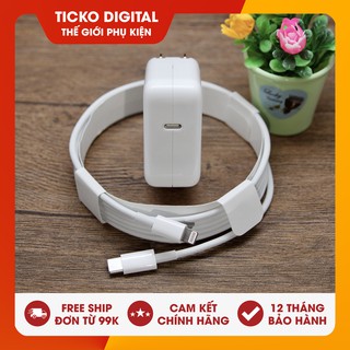 Củ 30w + cáp type-c to lightning | sạc nhanh cho ip, ipad | bảo hành 12 tháng lỗi 1 đổi 1.