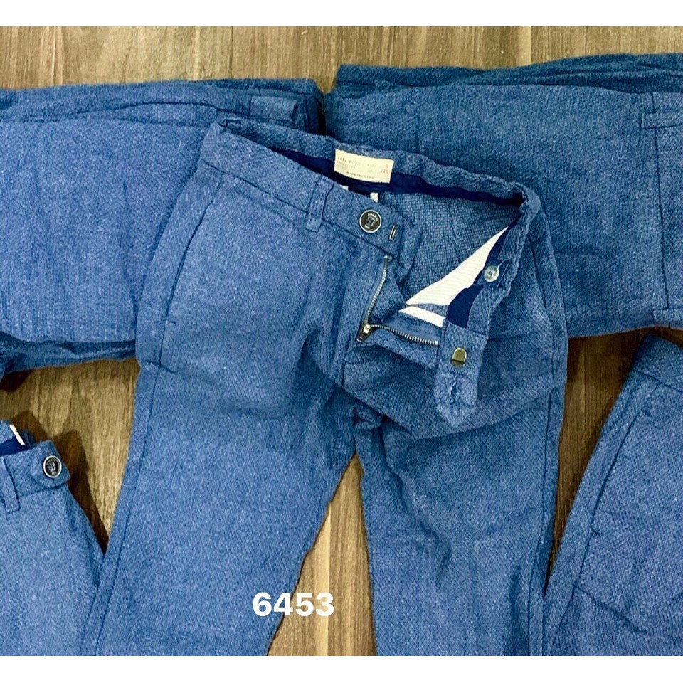 Quần kaki xanh cho bé trai Zara dòng size đại chất kaki jean đứng phom mặc đi học đi chơi ảnh thật shop tự chụp