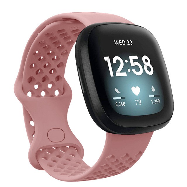 Dây Đeo Silicon Thoáng Khí Cho Đồng Hồ Thông Minh Fitbit Versa 3