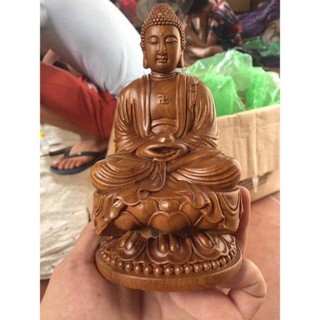 Tượng phật a di đà làm bằng gỗ - TẶNG 1 VÒNG ĐEO TAY - ĐÚNG MẪU - ĐÚNG GIÁ