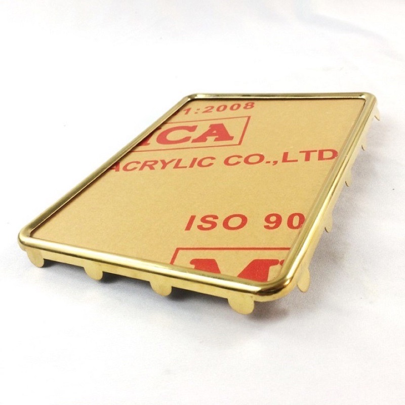 Khung biển số Xe Máy bộ 3 Món: Inox Xanh titan 7 Màu Vàng