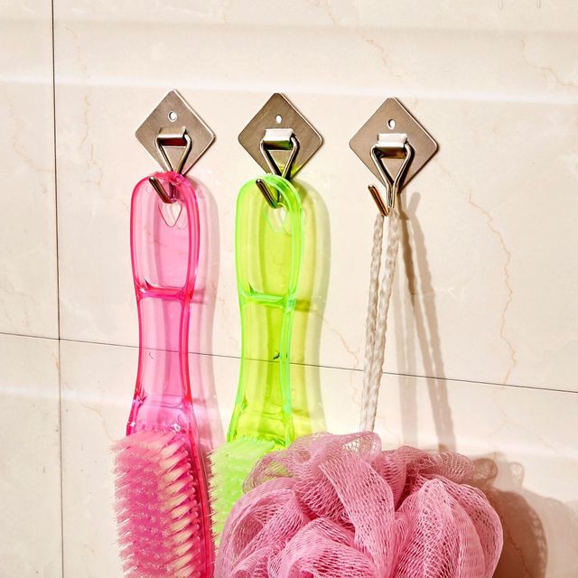 NACHUAN Set 3 Móc Inox Dán Tường Treo Đồ Tiện Dụng