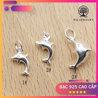 Charm bạc hình cá heo treo #2