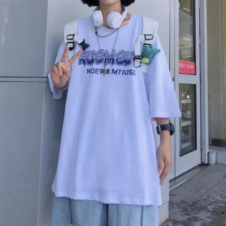 Áo thun tay lỡ form rộng Oversize, áo phông Unisex, Vải cotton A1017