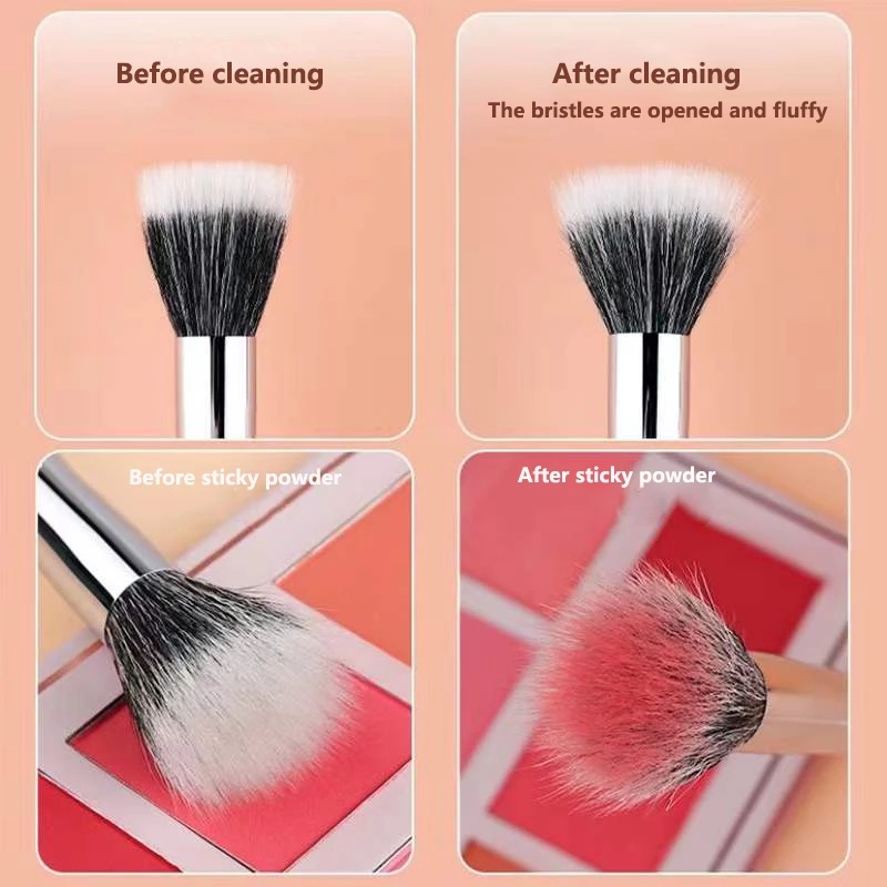 Cọ Trang Điểm Sợi Len Lông Cừu Ống Nhôm Tự Nhiên Mềm Mịn Đa Năng Chất Lượng Cao