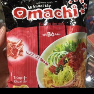 5 gói Mì Omachi Bò, Tôm, Sườn, Spagheti 80g
