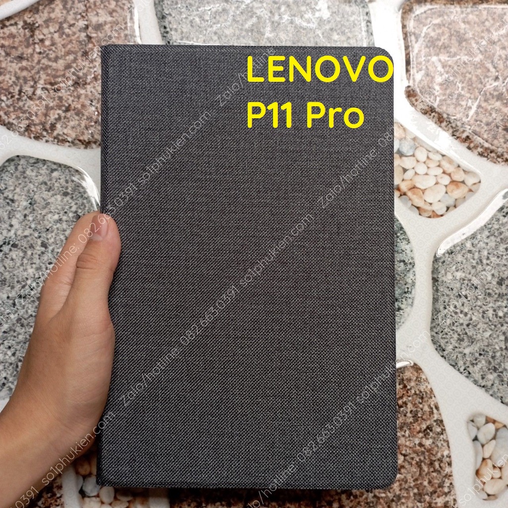 Bao da máy tính bảng Lennovo P11 Pro J706F da vải cực chất, mặt trong da mịn, chống xem phim, ốp silicon bền đẹp