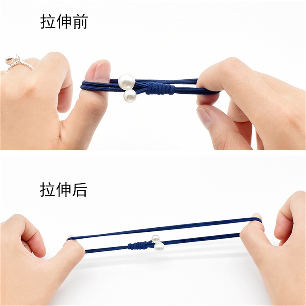 Set 12 Dây Cột Tóc Co Giãn Đính Nơ Và Ngọc Trai Thanh Lịch Cho Nữ