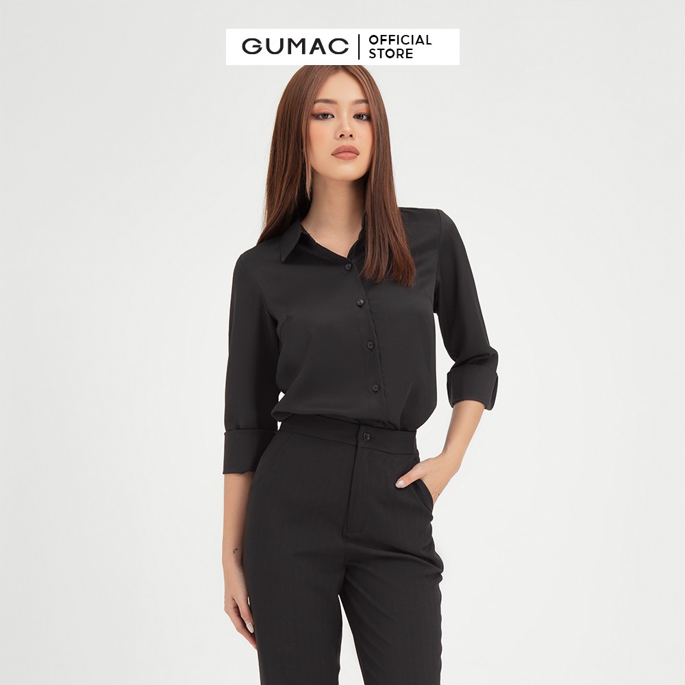 [Mã WABRGU100 giảm 15% đơn 249K tối đa 100k] Áo sơ mi nữ from cơ bản GUMAC thiết kế công sở, basic nhiều màu AB403 | BigBuy360 - bigbuy360.vn