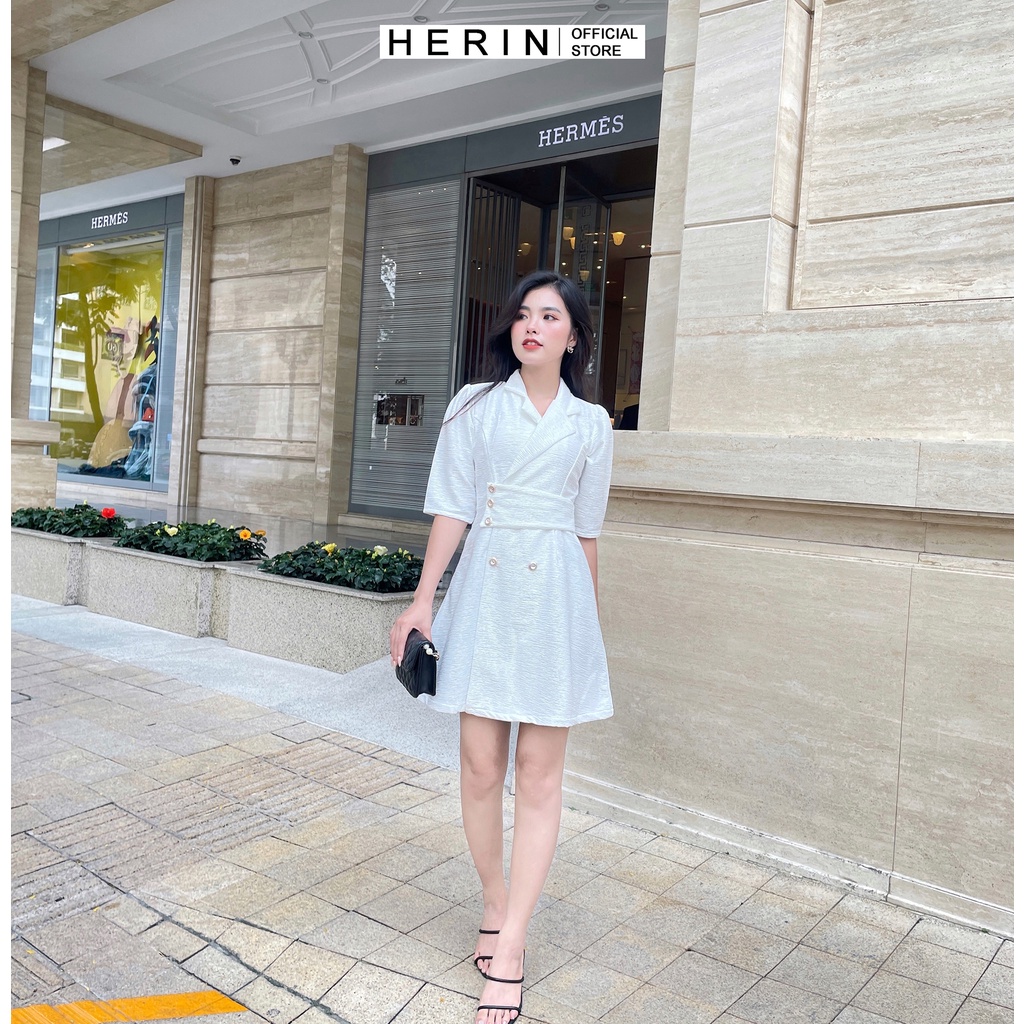 Đầm công sở vest sang trọng cực thời trang vải gấm cao cấp vải may 2 lớp cực dày dặn | BigBuy360 - bigbuy360.vn