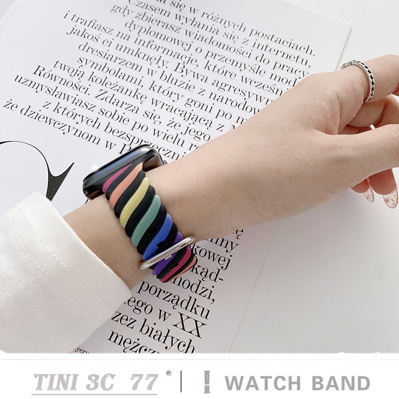 Dây đeo silicon thích hợp cho Apple Watch Series IWatch 7 / 6 / 5 / 4 / 3 /SE 44mm / 40mm / 42mm / 38mm /41mm / 45mm