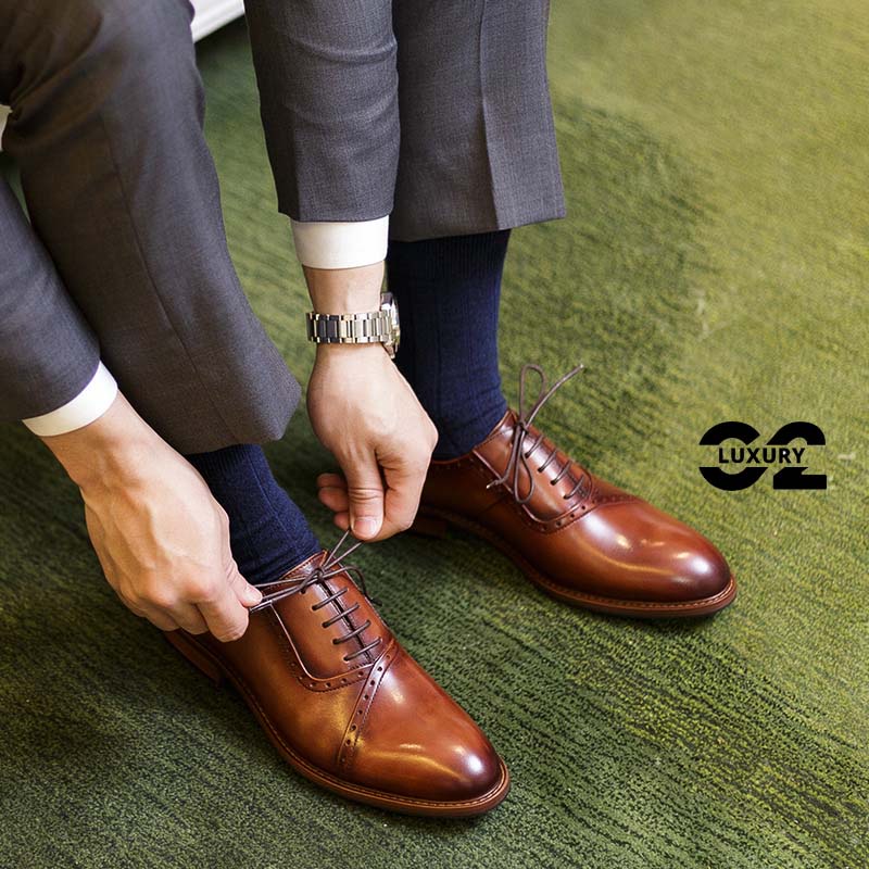 Giày da nam Luxury giày nam dáng Oxford BL020-8 chất da thật sang trọng nhiều size