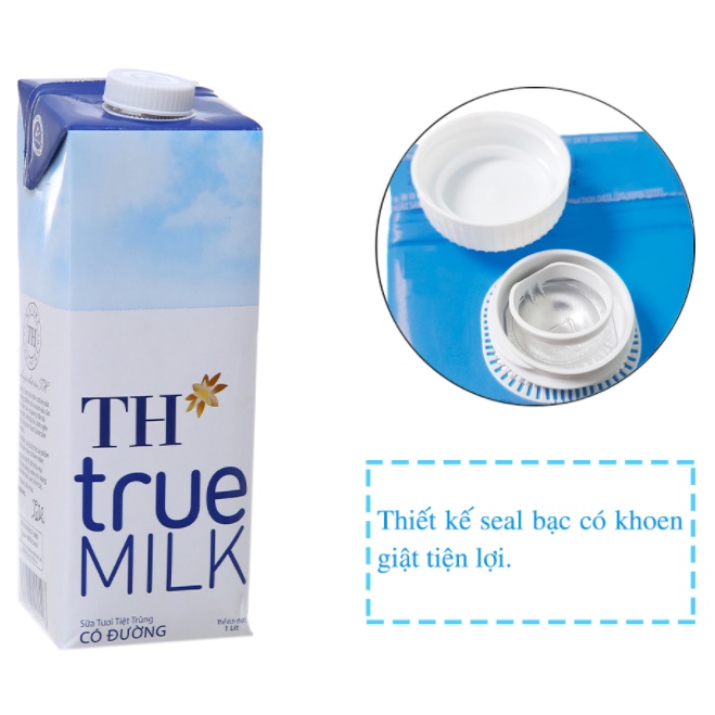 Combo 6 hộp 1 Lít sữa tươi tiệt trùng TH true MILK (6 hộp x 1 Lít)