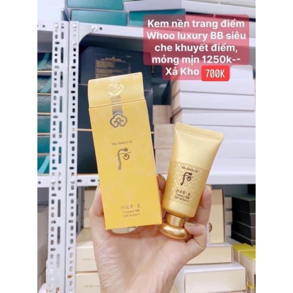 TUÝP KEM BB WHOO VÀNG LUXURY BB CREAM SPF20+++ Sỉ