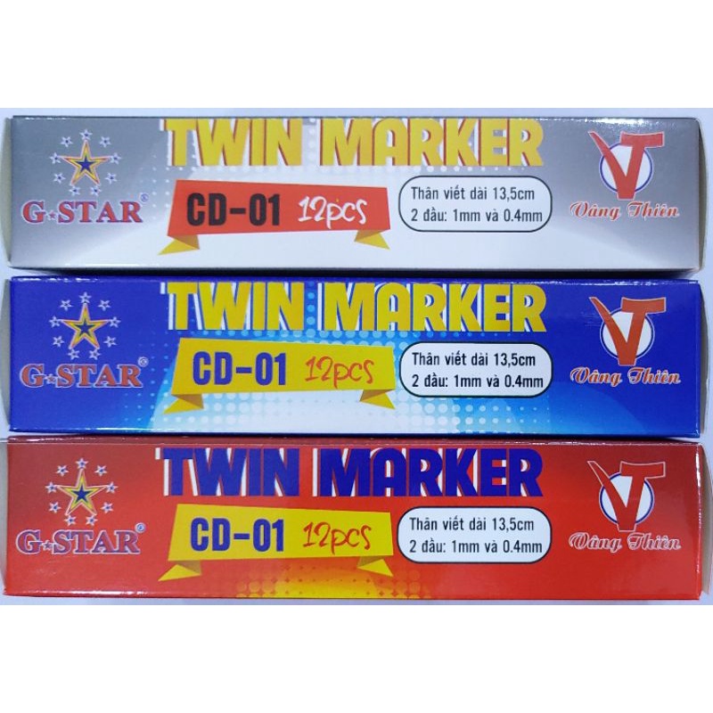 Bút lông dầu nhỏ 2 dầu Gs CD-01