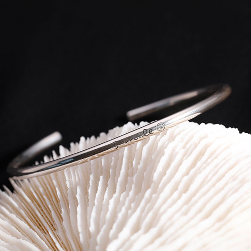 ❤zheting❤ 925 Silver Smiling Letter Women's Bracelet