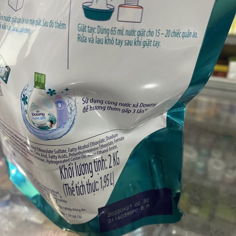 Nước Giặt Downy Khử Mùi Ẩm Mốc Túi 2kg