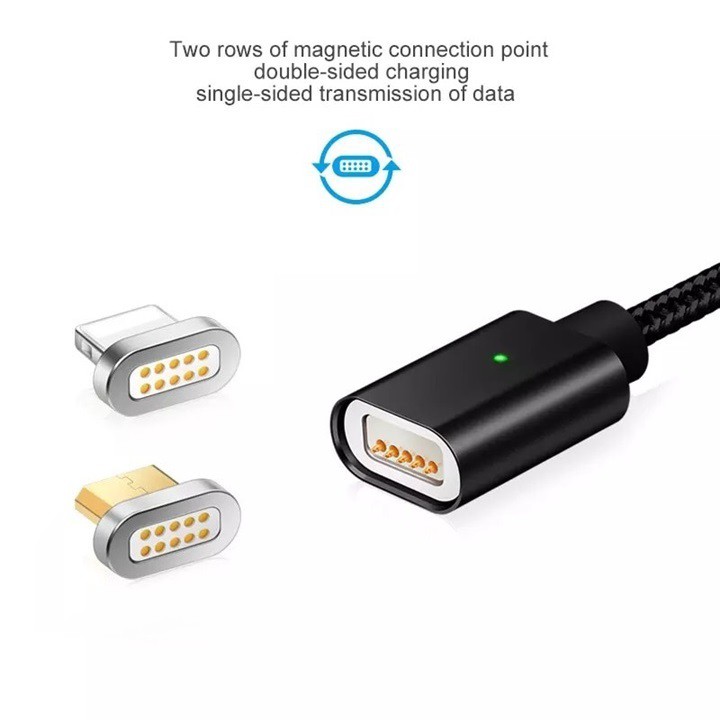 Cáp Sạc Từ Nam Châm 2.4A Elough E04 2in1 Lightning Và MicroUSB Chính Hãng Phân Phối