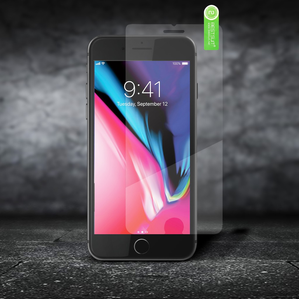 Miếng dán màn hình iPhone 8 siêu mỏng 0.1mm, độ cứng 9H, cường lực, chống trầy xước