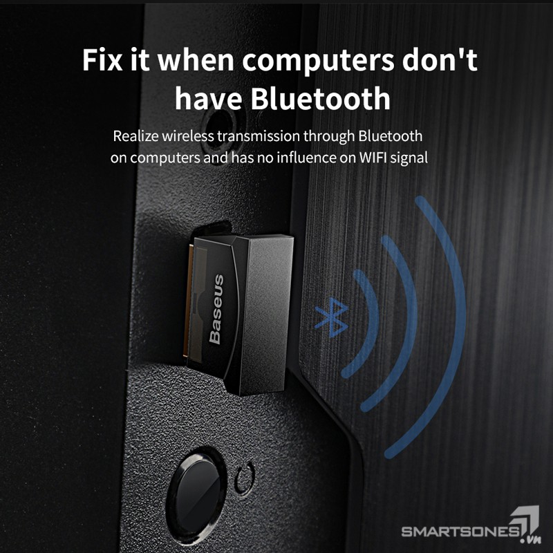 USB-Bluetooth 4.0 Baseus thu phát tín hiệu Bluetooth cho máy tính, laptop