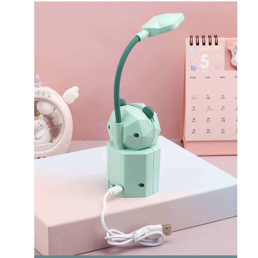 Đèn Đọc Sách Bảo Vệ Mắt Có Cổng Sạc Usb Họa Tiết Hoạt Hình Hộp