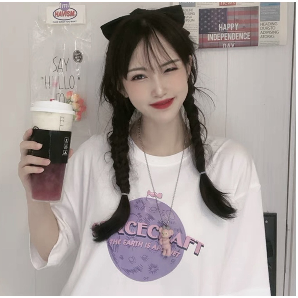 Áo thun tay lỡ form rộng SpaceCraft NEKOSG, áo phông form rộng Unisex ATL273