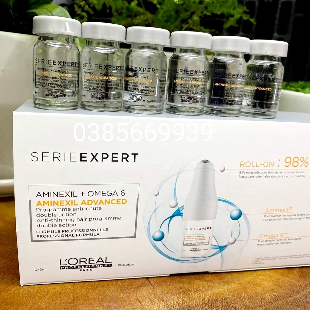 Tinh dầu L'oreal Aminexil giảm rụng và giúp làm dày tóc 6ml x 10 (SPAIN)...