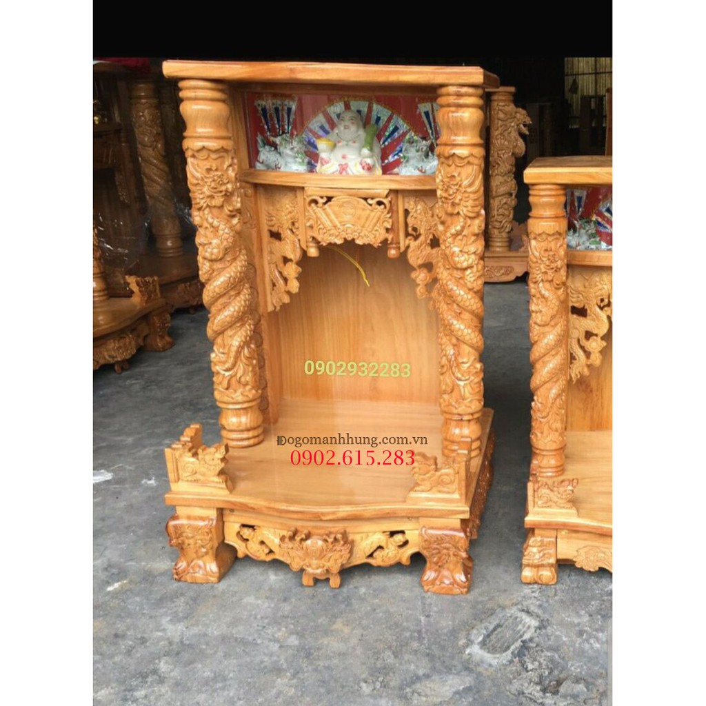 Bàn thờ ông địa gỗ gõ đỏ 68 x 1m07