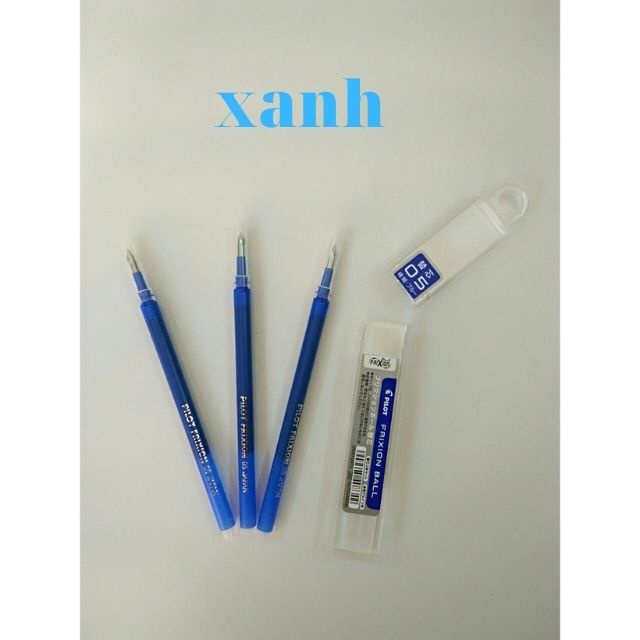 Set 3 ngòi bút bi xóa 0.5  Pilot Frixion ball, Ruột Thay Thế Bút Xóa Pilot,Màu xanh ,màu đen ,màu đỏ.