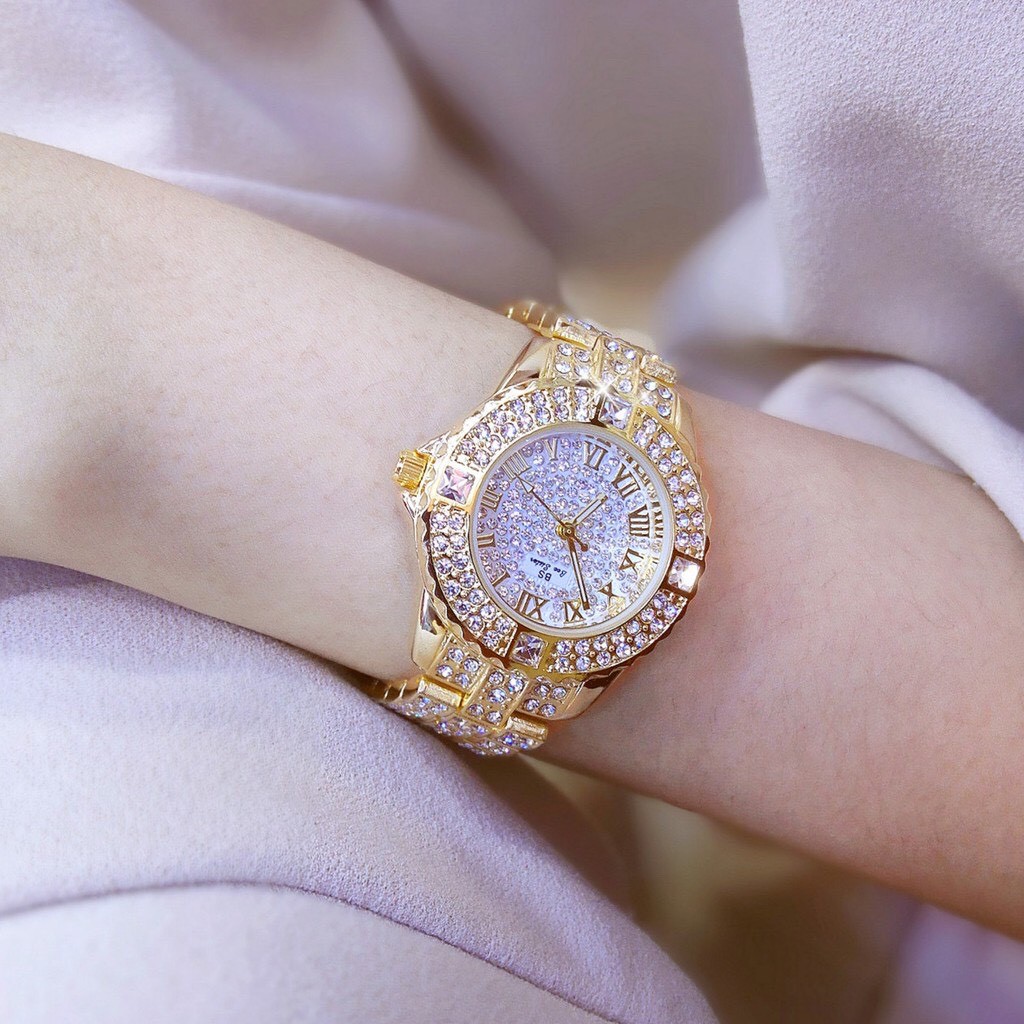 Đồng hồ nữ BEE SISTER BSIX dây hợp kim mặt đính full đá style Hàn Quốc | BigBuy360 - bigbuy360.vn