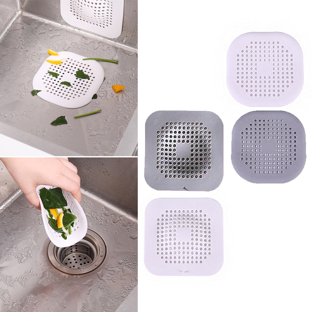 Nắp Silicone Chặn Tóc Chống Nghẹt Cống Nhà Tắm / Nhà Bếp Khử Mùi Tiện Dụng