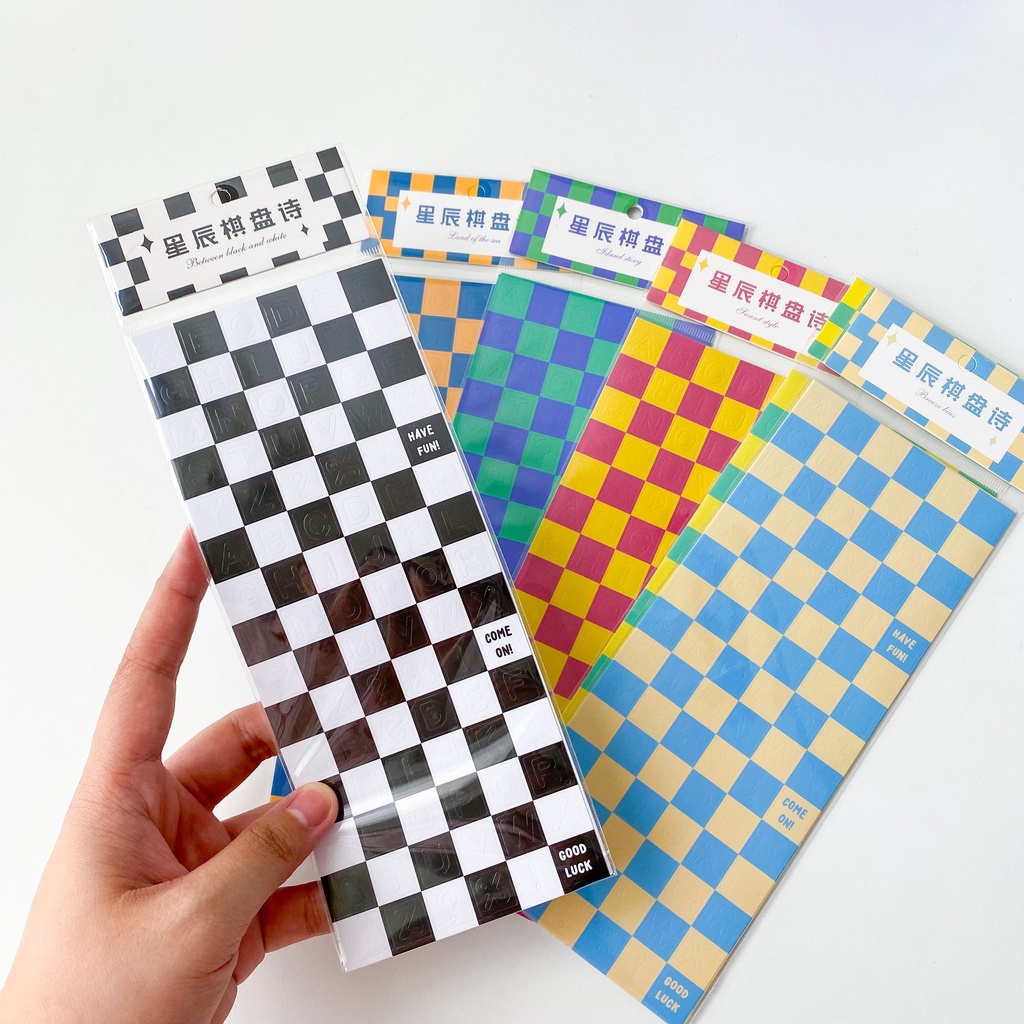 Bộ 4 Tấm Sticker Dán Hình Bảng Chữ Cái Nhiều Màu Sắc - Hidari shop