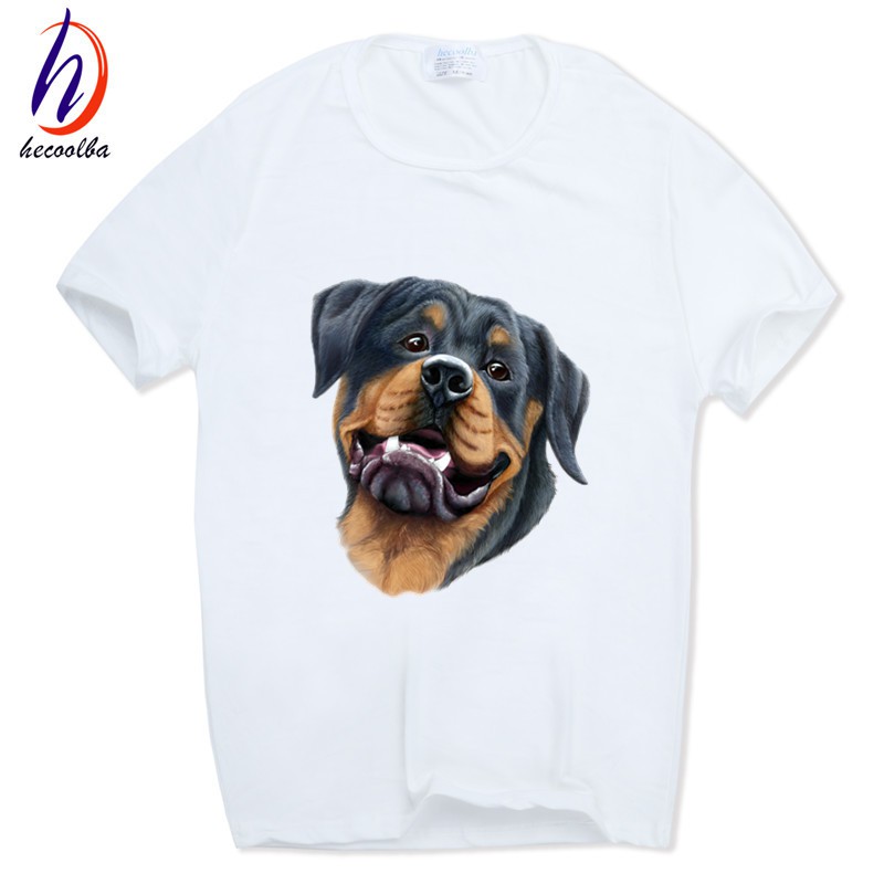 Áo Thun Tay Ngắn In Hình Chó Rottweiler Cá Tính