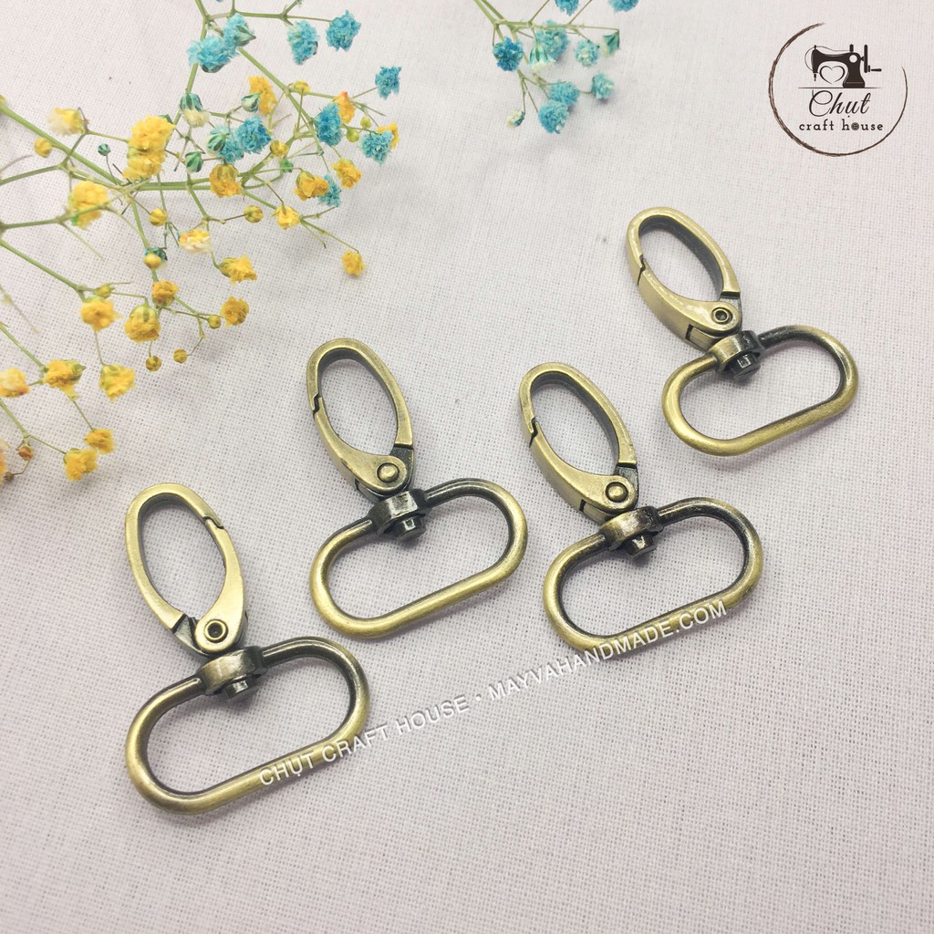 [Giá xưởng - Đủ size] Khoen móc càng cua - Đồng atimon cao cấp