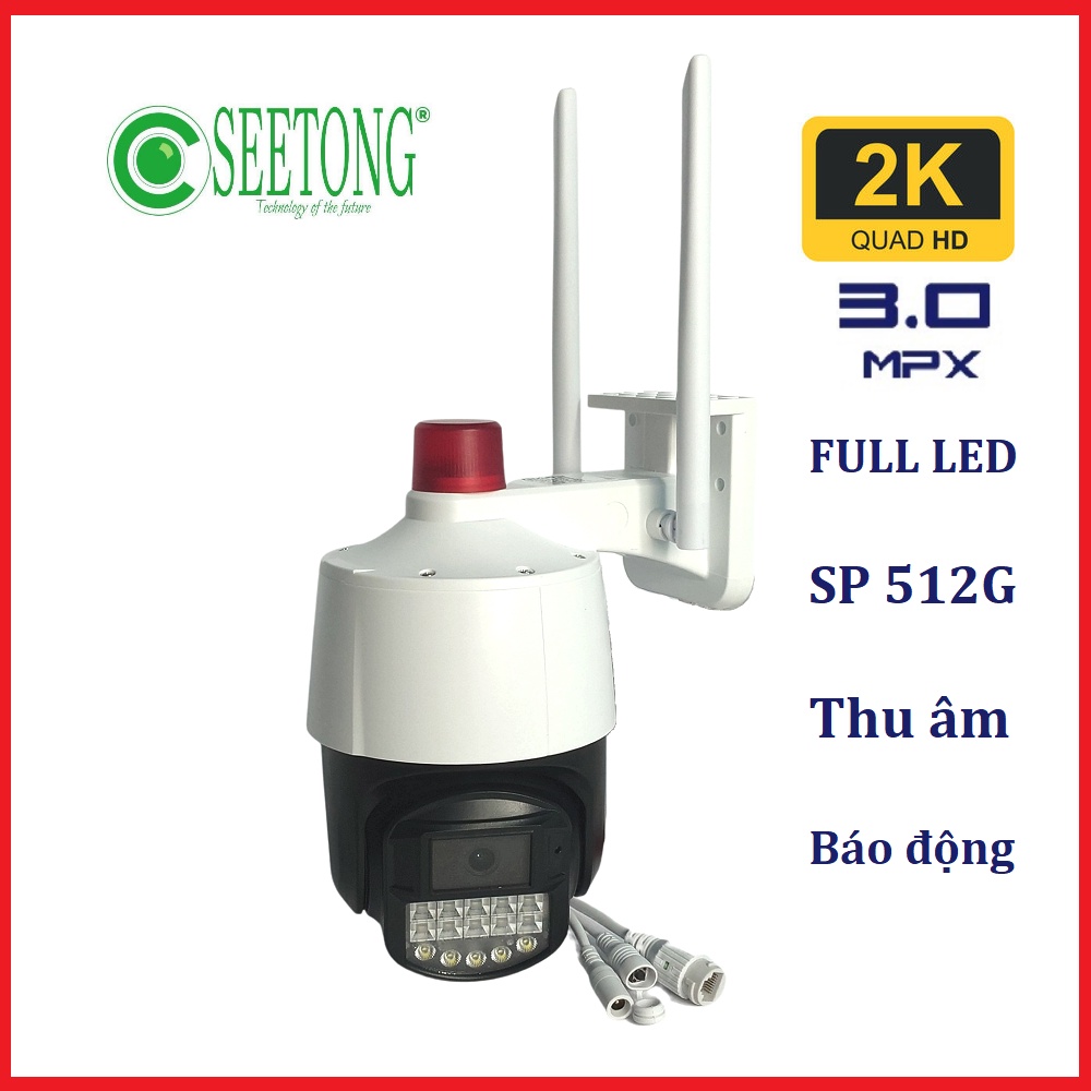 Camera Wifi Seetong,TOPSEE PTZ 2300K 3.0Mp, ngoài trời, màu đêm, thoại 2 chiều, KC-T3P2X-Y2