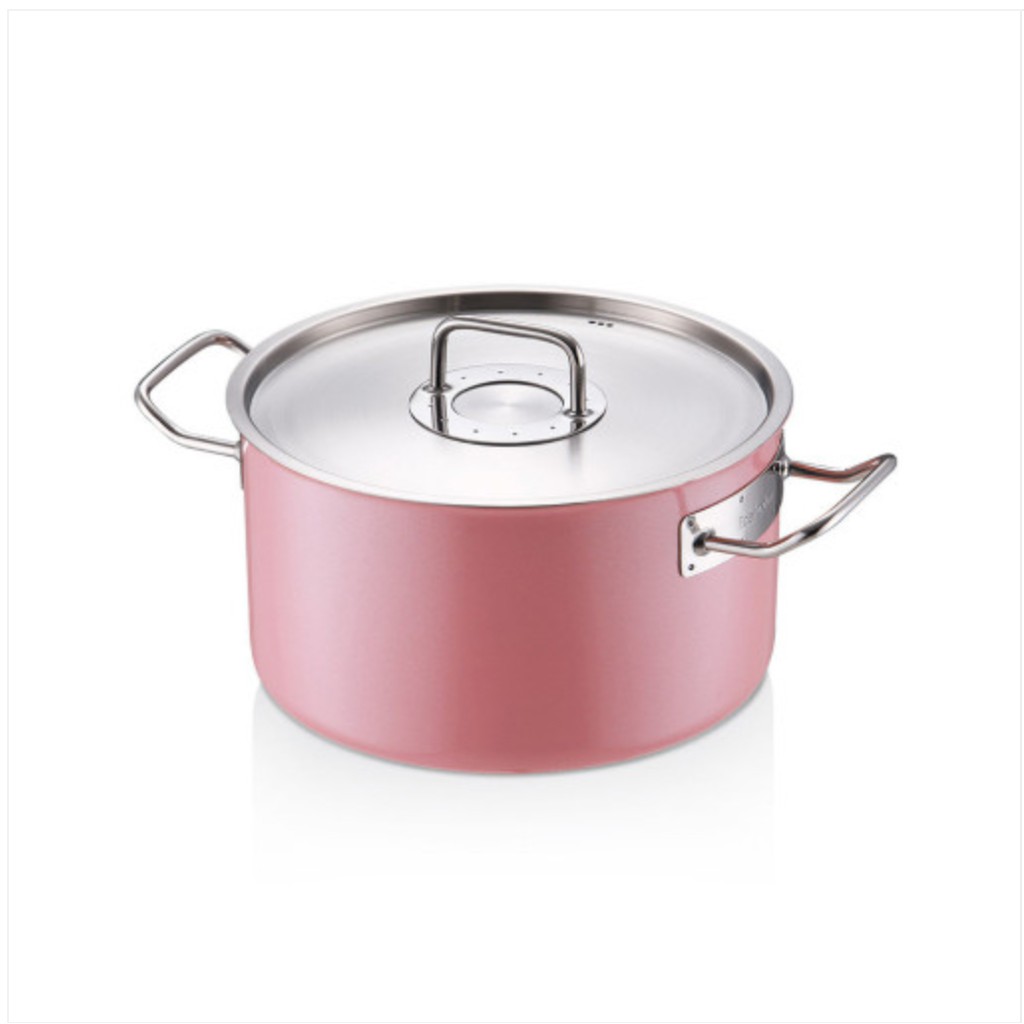 Bộ 2 Nồi Edelkochen Solid Hồng size 20cm & 24cm