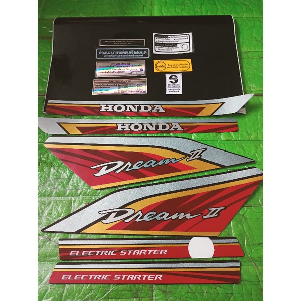 Bộ tem Dream Thái chữ Honda crôm bóng cao cấp new