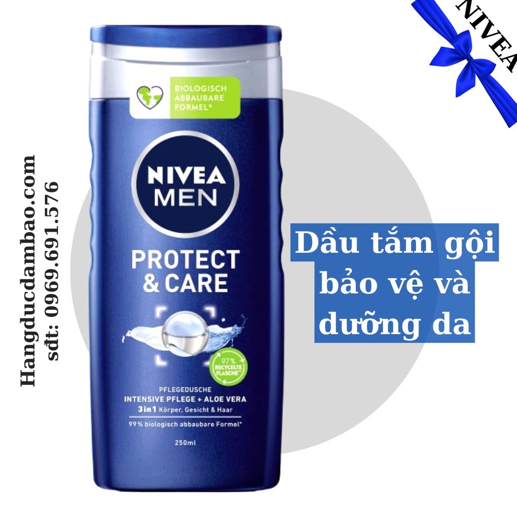 Sữa tắm nam dưỡng da - Nivea men Protect & Care 3in1