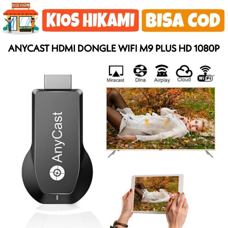 Anycast Thiết Bị Nhận Tín Hiệu Wifi Không Dây Hdmi Hd 1080p M9 Plus Miracast Airplay Dlna